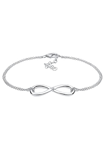 DIAMORE Armband Damen Infinity Anhänger Unendlichkeit Basic mit Diamant (0,03 ct.) aus 925 Sterling Silber