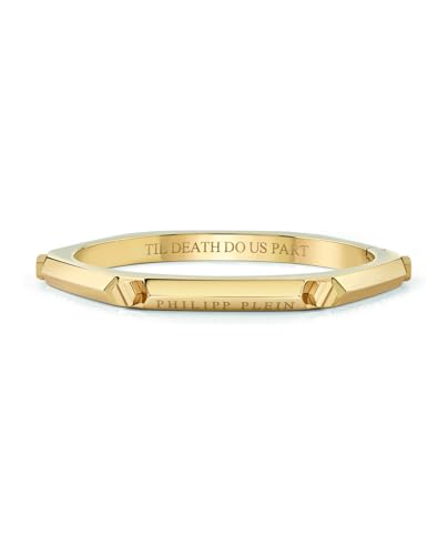 Philipp Plein Herren Armband Armreif Edelstahl IP Gold The Plein Cuff PJ1EA02BS