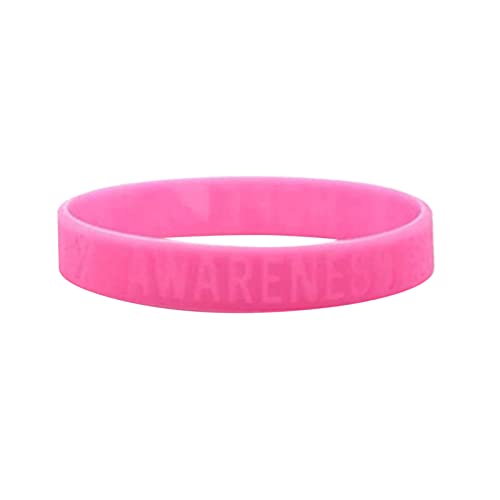 TianWlio Brustbewusstseinsband Rosa Armband Krebsarmband Silikonarmbänder Personalisiertes Armband Buchstabe (B, One Size)