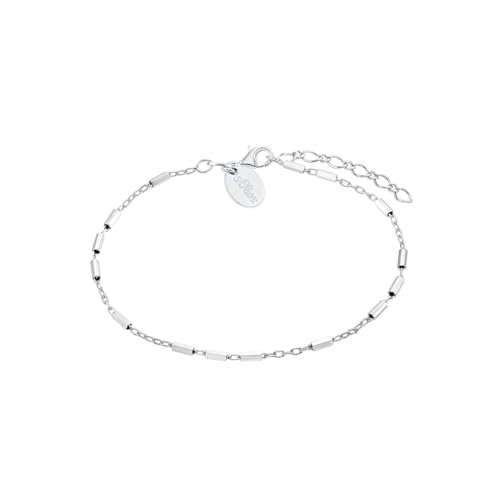 s.Oliver Armband 925 Sterling Silber Damen Armschmuck, 17+3 cm, Silber, Kommt in Schmuck Geschenk Box, 2034228