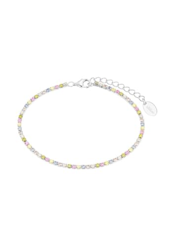 s.Oliver Armband 925 Sterling Silber Damen Armschmuck, mit Zirkonia synth., 17+3 cm, Silber, Kommt in Schmuck Geschenk Box, 2037838