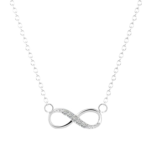 CHOUBAGUAI Armband CZ Infinity Armbänder für Frauen Freundschaft Paar Armbänder acht Form Charm Kette Armbänder Armreifen-TH-PA061-S