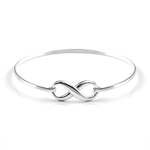 Silverly Frauen .925 Sterling Silber Infinity Symbol  8 -Armband-Armband