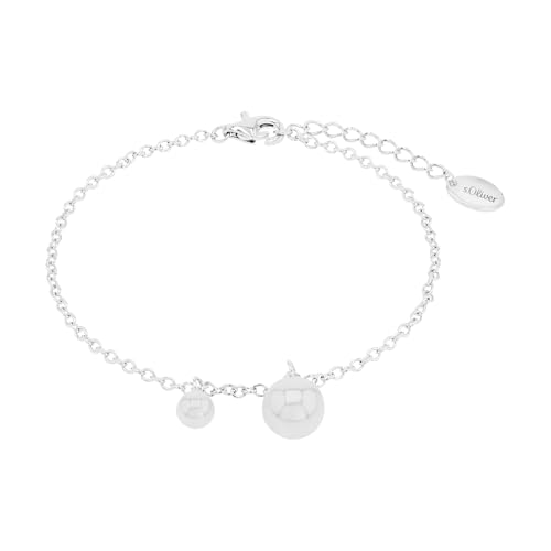 s.Oliver Armband 925 Sterling Silber Damen Armschmuck, 17+3 cm, Silber, Kommt in Schmuck Geschenk Box, 2038776