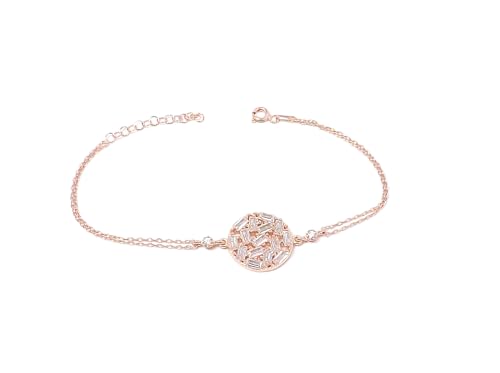 Remi Bijou - 925 Sterling Silber - Wunderschöne romantische Armkette Armband - Rosegold Farbe