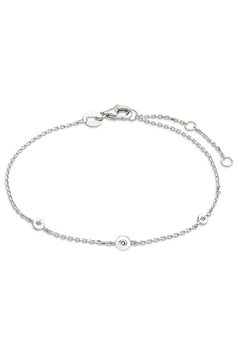 Basics Gold XENOX FINE XG4054 Damen Armband 9 Karat (375) Weißgold weiß Brillant 18cm