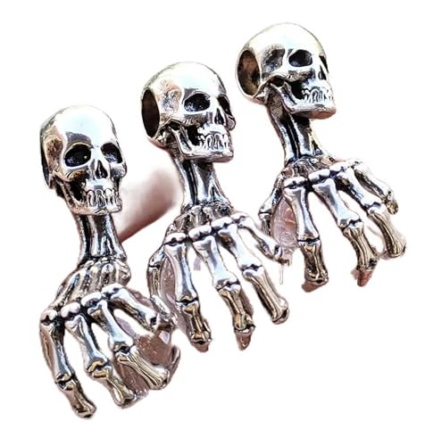 10 Stück Bergkristall-Edelsteine, Totenkopf-Handanhänger, magisch – Standard