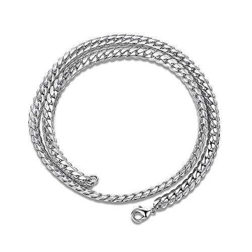 Hanessa Damen-Schmuck Hals-Kette vergoldet in Weiss-Gold in Silber Geschenk zu Weihnachten für die Frau