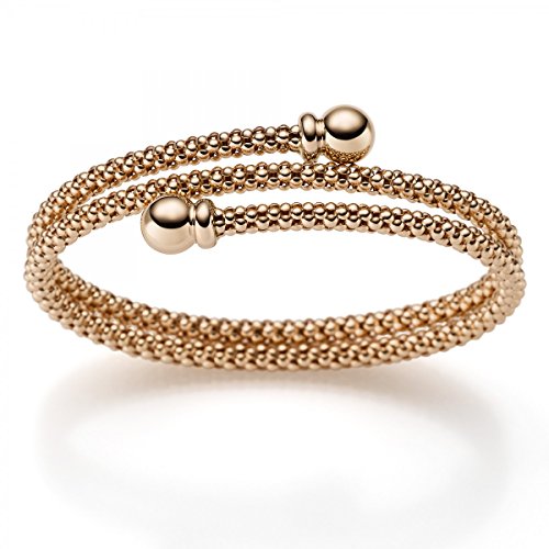 Himbeer Armspange Armband oval 3 x 3 mm Armschmuck aus 585 Gold Rotgold Damen