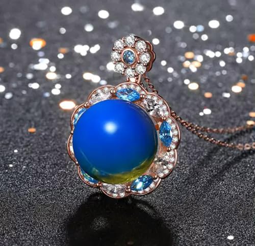 Halskette mit Anhänger aus natürlichem Bernstein und Kristall, 18 Karat vergoldet, zierliche Edelsteinkette