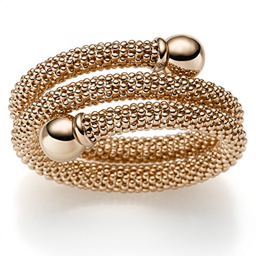 Breite Himbeer Armspange Armband 3 x 8 mm Armschmuck aus 750 Gold Rotgold oval