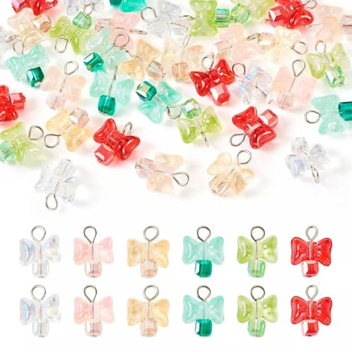 36 Stück Schmetterlingsanhänger zum Basteln mit Platin-Eisen-Ösen, 17 x 14 mm, Standard