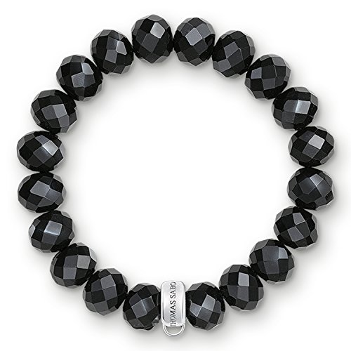  Damen Armband Obsidian Schwarz Sterling Silber X0035 023 11