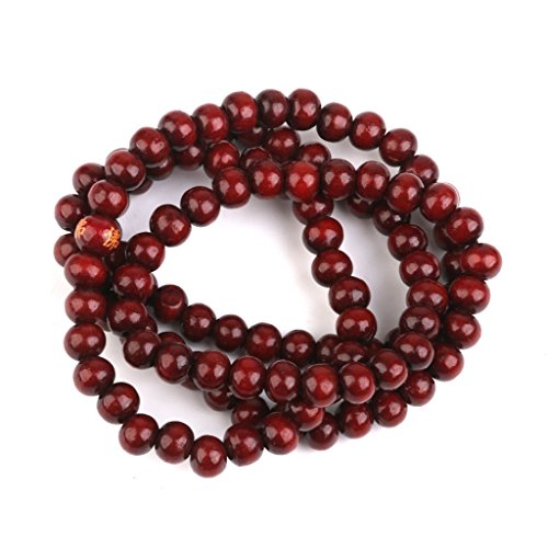 Okeeyseda Gebetskette 108 STK. Buddha Buddhistisch Armbandkette Purpuraehnlich Rot