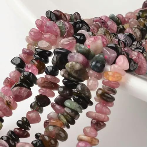 1 Strang natürliche Edelstein lose Perlen unregelmäßig geformte gebohrte lose Perlen-Turmalin