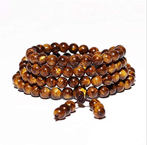 JUNMIN Armband aus goldener Seide, Seeweide, handpoliert, Gebetskette für Herren