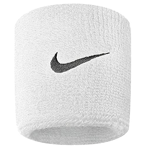 Nike Unisex Swoosh Armbänder (EIN Paar) weiß/schwarz Gr.