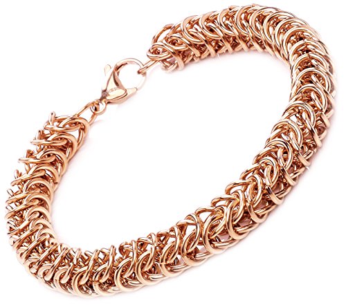 Theia Edelstahl Roségold Fuchsschwanz Kette 21cm