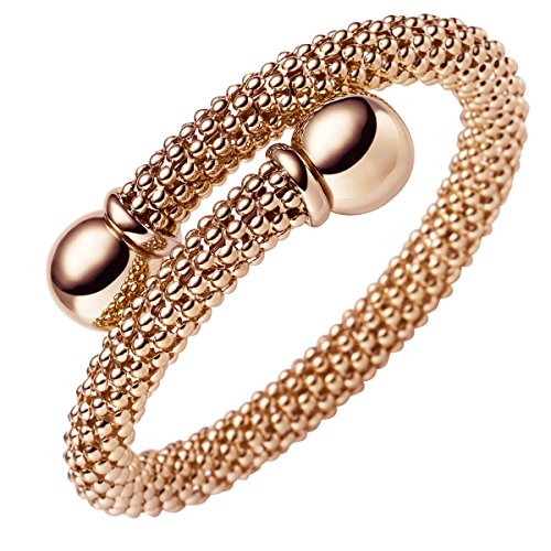 Himbeer Armspange Armband Armschmuck aus 585 Gold Rotgold, 8mm Schienenbreite