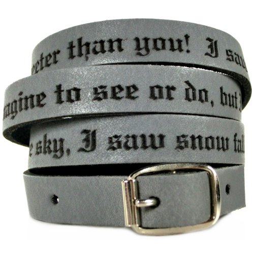 area17 Lederarmband Wickelarmband 70 cm grau mit Schnalle Armband mit Wunsch Gravur