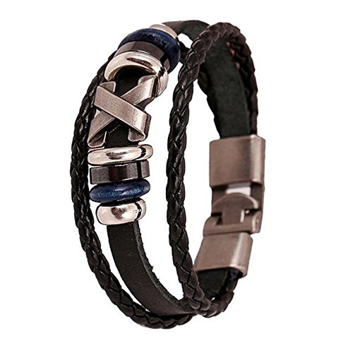 Leather Punk Fashion Steel Bracelet New Stainless Fittings Jewelry Bracelets Lebens Armband Für