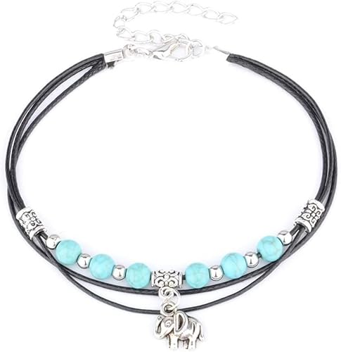 Armband, Geschenk, Fußkettchen, Elefanten-Fußkettchen, Vintage-Fußkettchen for Frauen, Buddha-Fußschmuck, Sommer, Barfuß-Strand-Fußkettch en, Stil 1, überlegene Qualität und kreative, hervorragende Qua
