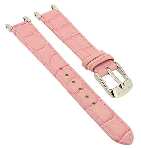 Bruno Banani Ersatzband 11mm rosa Leder Naht mit Schließe silberfarben CD3057
