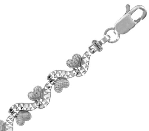 Kleine Schätze - 14 Karat Weißgold Armband - kleine Herzs Armband