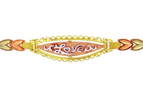 Kleine Schätze - 14 Karat Dreifarbig Gold Armband - Love Diamant Armband