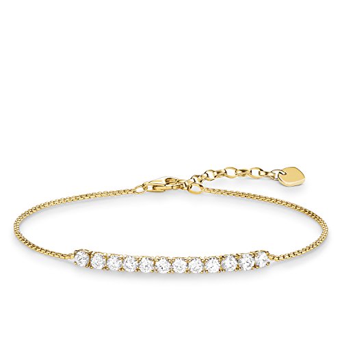 THOMAS SABO Armband 925er Sterlingsilber, 750er Gelbgold Vergoldung