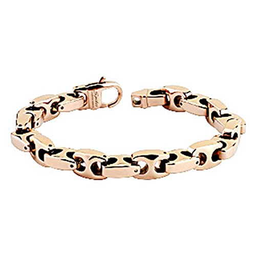 Paula & Fritz® Armband roségold Tungsten Wolfram Anker Länge Breite Dicke in m...