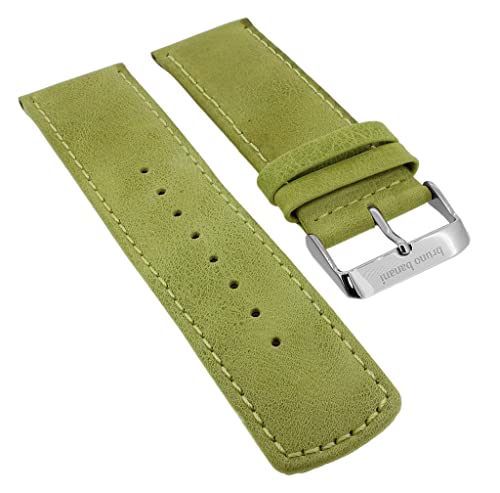 Bruno Banani Big Square Ersatzband 26mm in grün glatt aus Leder SQ4 BR20687 BR20686