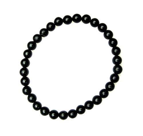 Schrl - glatte Kugel - je 6 mm - Kugelarmband - Perlenarmband - Armband - Mala - echte Edelsteine - Edelsteinschmuck - Freundschaftsarmband - A++ Qualitt