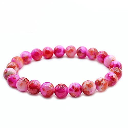 HZLXF1 Natürliche Turmalin Stein Armbänder Geeignet for Frauen Stretch Runde Perlen Armband Zubehör (Length : Beads 8mm)