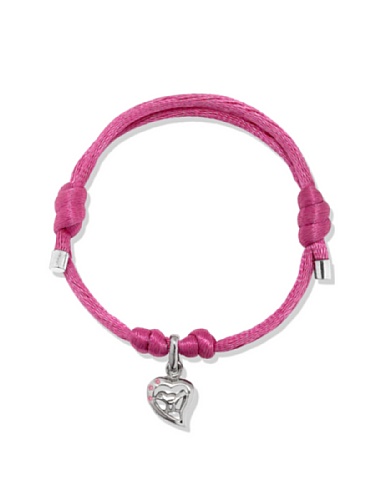 Chic Petits Armband Herz mit Vogel Sterling Silber rosa