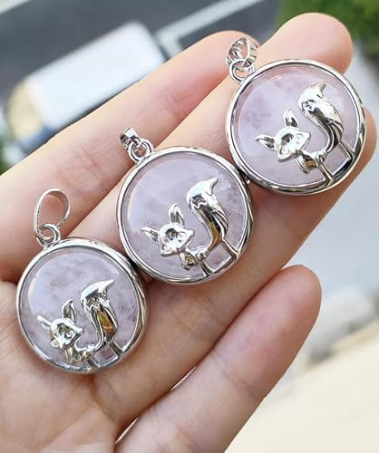 10 stücke Bergkristall Edelsteine ??Stein Fuchs Anhänger Prisma