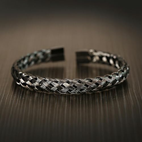 Luxuriöses goldenes Edelstahl-Armband mit römischen Ziffern für Herren, Stil 3, Schwarz
