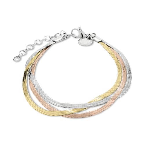 Liebeskind Berlin Damen Armband LJ-1768-B-20 aus Edelstahl in IP Tricolor