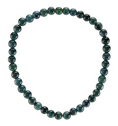 budawi® - blaues Turmalin Armband Kugelarmband Perlen auf Stretchband