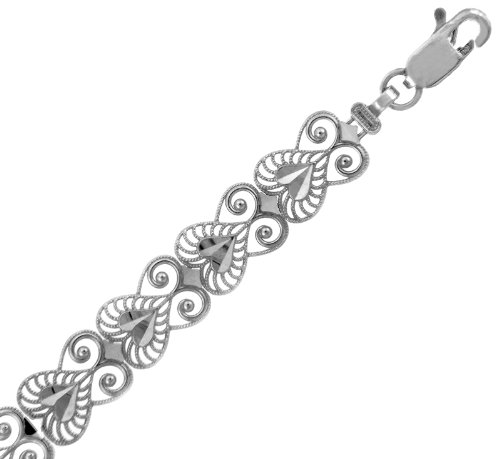 Kleine Schätze - 14 Karat Weißgold Armband - Herz Armband