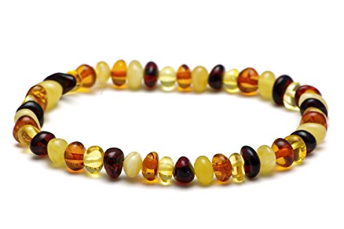 Bernstein armband Damen – 100% Baltischer Bernstein poliert - Bernsteinarmbänder - Bernstein Perlen echt - Armband Damen