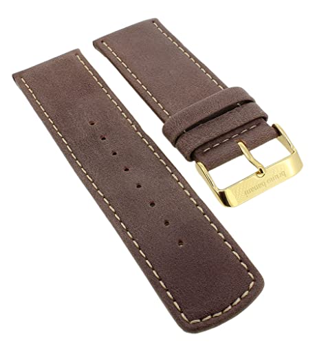 Bruno Banani Big Square Ersatzband 26mm in braun aus Leder SQ4 BR20687 BR20686 BR20682