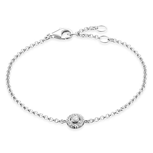 Thomas Sabo Damen-Armband Rebel at heart 925 Silber Zirkonia weiß 19.5 cm - A1549-051-14-L19,5v