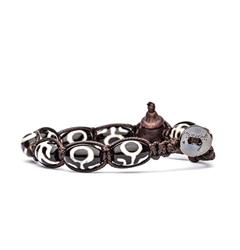 Armband Tamashii BkraShi  Resetto , original, gesegnet von tibetischen Mönchen, Buddha, Buddhismus, Taglia unica, Baumwolle, Onyx