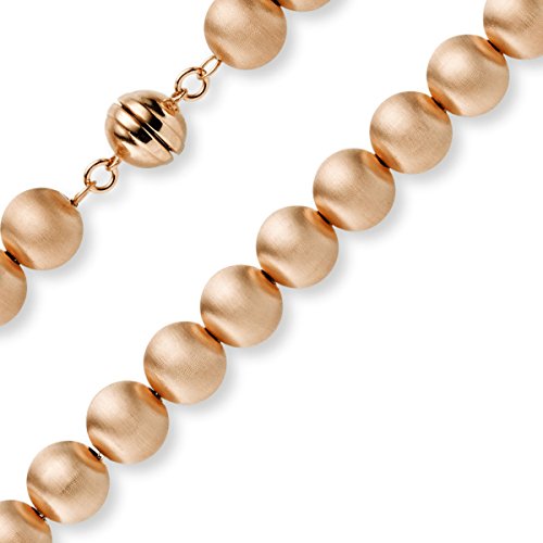 10mm Kugel Armband Armkette Armschmuck aus 585 Gold Rotgold mattiert 19cm