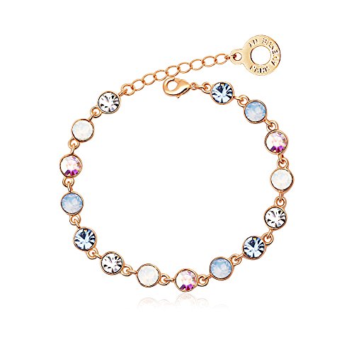 PARK AVENUE Armband - Multicolor, rotgold/hellblau - Made with Crystals from Swarovski