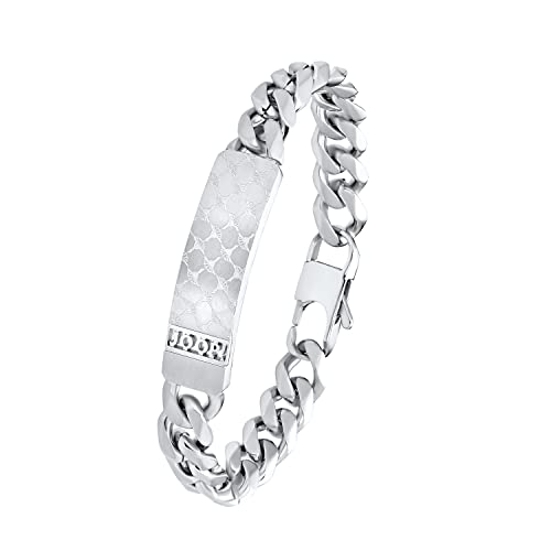 Joop! Identarmband Edelstahl Herren Armschmuck, 21 cm, Silber, Kommt in Schmuck Geschenk Box, 2033966
