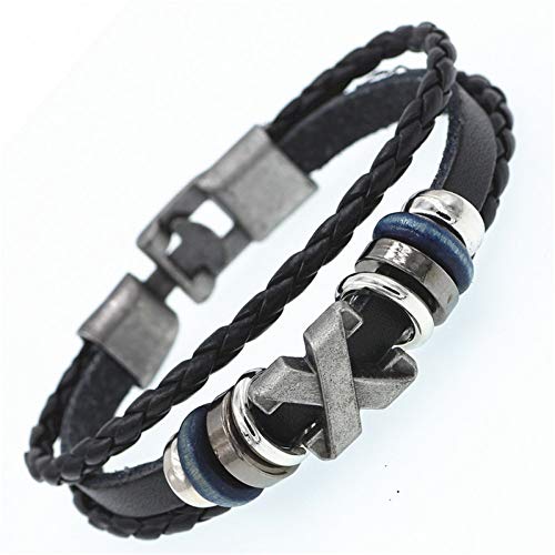 Lederarmband Für Herren, Auge Multilayer Diesel Armband Männer Lässige Mode Geflochtenes Leder Armreifen Für Frauen Holz Raupe Punk Rock Männer Schmuck Leuchtende Armband Accessoires Festival Pa