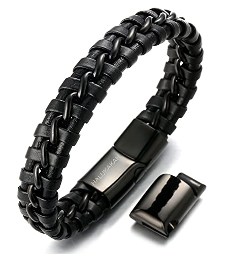 Halukakah ? Nachtwache ? Handgefertigt | Echtleder | Magnetverschluss Edelstahl in | mit Kette in | KOSTENLOS Geschenkbox | 21.5cm 23cm