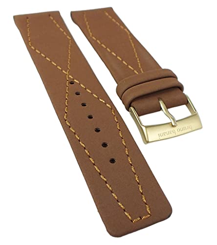 Bruno Banani Uhrenarmband 23mm aus Leder in braun mit Kontrastnaht RO4
